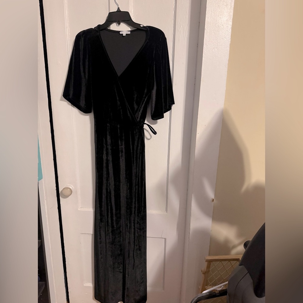 Baltic born velvet wrap maxi dress EUC XXXL bridesmaid